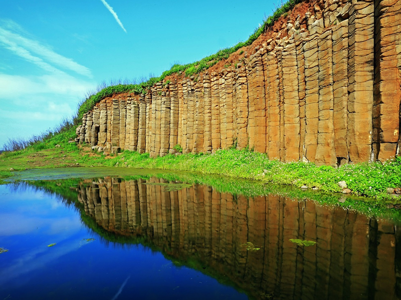 大菓葉柱狀玄武岩